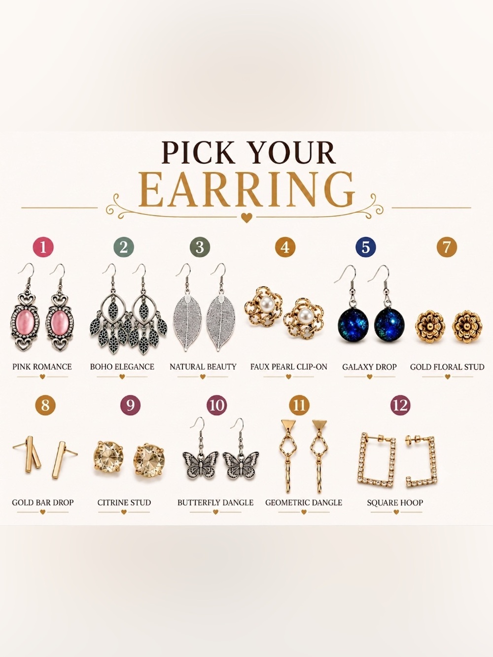 BUY NOW: Pick your Earrings 💋💄- Women Jewelry